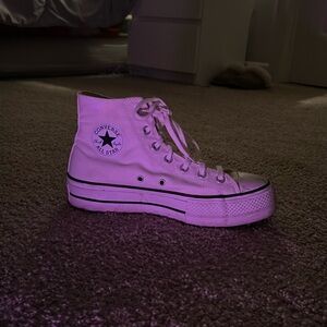White platform converse